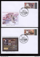 Label Transnistria 2023 WWII Heroes Of The Soviet Union  2 FDCs Imperforated - Fantasie Vignetten