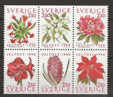 1990 MNH Sweden, Mi 1643-48 Postfris** - Ongebruikt