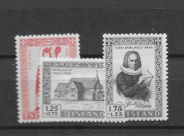 1956 MNH Iceland, Island, Mi 300-2 - Unused Stamps