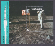 1989 Samoa 689/B46 25 Years Of Apollo 11 Moon Landing - Océanie