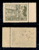 Occupazioni I Guerra Mondiale - Fiume - 1919 - 10 Corone (C48) - Gomma Originale (280) - Sonstige & Ohne Zuordnung