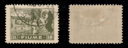 Occupazioni I Guerra Mondiale - Fiume - 1919 - 10 Corone Fiume (C48 - Carta C) Usato (200) - Sonstige & Ohne Zuordnung