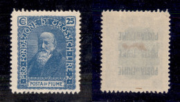 Occupazioni I Guerra Mondiale - Fiume - 1919 - Grossich - 25 Cent (74c - Celeste Latteo) - Gomma Originale (600) - Andere & Zonder Classificatie