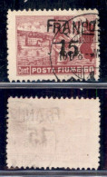 Occupazioni I Guerra Mondiale - Fiume - 1919 - Franco 15 Su 60 Cent (D 80vda) Usato - Soprastampa In Alto A Destra - Sonstige & Ohne Zuordnung