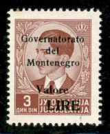 Occupazioni II Guerra Mondiale - Montenegro - 1942 - Lire Su 3 Din (42) - Gomma Integra - Altri & Non Classificati