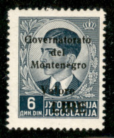 Occupazioni II Guerra Mondiale - Montenegro - 1942 - Lire Su 6 Din (45) - Gomma Integra - Altri & Non Classificati