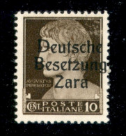 Occupazioni I Guerra Mondiale - Occupazione Tedesca - Zara - 1943 - 10 Cent (2/IIf) - Soprastampa A Destra - Gomma Integ - Other & Unclassified