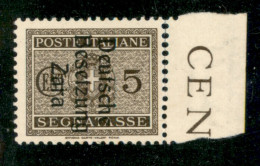 Occupazioni Straniere Di Territori Italiani - Occupazione Tedesca - Zara - 1943 - 5 Cent Segnatasse (1/I) - Gomma Integr - Sonstige & Ohne Zuordnung