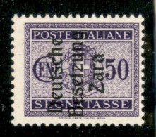 Occupazioni Straniere Di Territori Italiani - Occupazione Tedesca - Zara - 1943 - 50 Cent Segnatasse (7/I) - Gomma Integ - Other & Unclassified