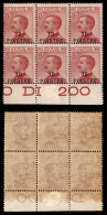 Uffici Postali All'Estero - Levante - Costantinopoli - 1921 - 10 Piastre Su 60 Cent (32) - Blocco Di Sei Bordo Foglio -  - Autres & Non Classés