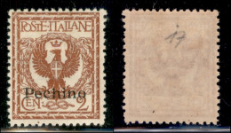 Uffici Postali All'Estero - Levante - Pechino - 1917 - 2 Cent Floreale (9) - Gomma Originale - Molto Ben Centrato - Andere & Zonder Classificatie