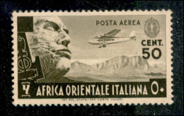 Colonie - Africa Orientale Italiana - 1938 - 50 Cent Pittorica Posta Aerea (2) - Gomma Integra - Andere & Zonder Classificatie