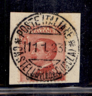 Colonie - Castelrosso - 1922 - 60 Cent Michetti (8) Usato Su Frammento (90+) - Other & Unclassified