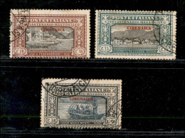 Colonie - Cirenaica - 1924 - Manzoni (11/13) - Insieme Di 3 Valori Usati - Other & Unclassified