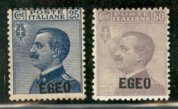 Colonie - Egeo - Emissioni Generali - 1912 - Michetti Soprastampati (1/2) - Serie Completa - Gomma Integra - Otros & Sin Clasificación