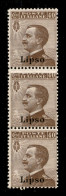 Colonie - Egeo - Lipso - 1912 - 40 Cent (6 + 6a + 6) - Striscia Verticale Di Tre Con Varietà Al Centro - Gomma Integra - Other & Unclassified
