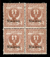 Colonie - Egeo - Nisiro - 1912 - 2 Cent (1) In Quartina - Gomma Integra - Autres & Non Classés