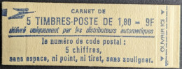 2220 C1 Conf. - Gomme Striée Carnet Fermé Liberté 1.80F Rouge - Modern : 1959-…