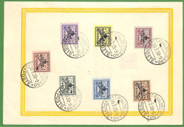 ZA1629 - VATICANO - FRANCOBOLLI Sassone # 61/67 Sede Vacante  Su FOGLIO 20.02.39 - Gebraucht