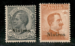 Colonie - Egeo - Nisiro - 1921/1922 - Soprastampati (10/11) - Serie Completa - Gomma Originale - Sonstige & Ohne Zuordnung