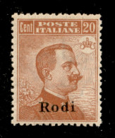 Colonie - Egeo - Rodi - 1917 - 20 Cent Michetti (10) - Gomma Integra - Piccolo Strappo Sul Terzo Dente Da Destra Con Inv - Other & Unclassified