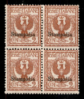 Colonie - Egeo - Stampalia - 1912 - 2 Cent (1) In Quartina - Gomma Integra - Other & Unclassified