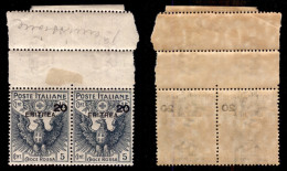 Delcampe - Colonie - Eritrea - 1916 - 20 Cent Su 15 Croce Rossa (43) - Coppia Bordo Foglio - Gomma Integra - Other & Unclassified