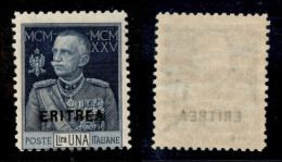 Colonie - Eritrea - 1925 - 1 Lira Giubileo (97c) Con Filigrana Corona - Gomma Integra (180) - Sonstige & Ohne Zuordnung