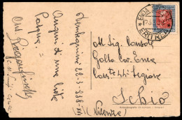 Colonie - Eritrea - Enda Selassie - 20 Cent (196) Su Cartolina Per Schio Del 23.3.38 - Sonstige & Ohne Zuordnung