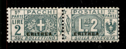 Colonie - Eritrea - 1916 - 2 Lire Pacchi Postali - Gomma Integra - Cert. AG - Other & Unclassified