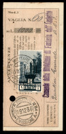 Colonie - Eritrea - Posta Militare N. 84/Emissione A - 1 Lira (209) Su Ricevuta Vaglia Del 19.12.36 - Other & Unclassified