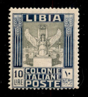 Colonie - Libia - 1921 - 10 Lire (32) - Gomma Integra - Falla Naturale Di Gomma In Verticale - Andere & Zonder Classificatie