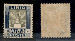 Colonie - Libia - 1921 - 10 Lire Pittorica (32) - Gomma Originale (500) - Andere & Zonder Classificatie