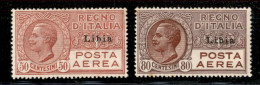 Colonie - Libia - 1928/1929 - Posta Aerea (1/2) - Serie Completa - Gomma Originale - Andere & Zonder Classificatie