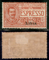 Colonie - Libia - 1915 - 25 Cent Espresso (1) - Gomma Originale (200) - Sonstige & Ohne Zuordnung