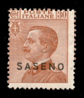 Colonie - Saseno - 1923 - 30 Cent (5) - Gomma Integra - Andere & Zonder Classificatie