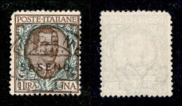 Colonie - Saseno - 1923 - 1 Lira Floreale (8 Varietà Ba) Usato - Soprastampa In Alto - Non Catalogato - Autres & Non Classés