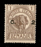 Colonie - Somalia - 1907 - 2 Cent Su 1 Besa (10e Varietà) - Soprastampa Al Centro Spostata A Destra - Gomma Integra - Andere & Zonder Classificatie