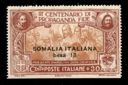 Colonie - Somalia - 1923 - 13 Besa Propaganda Fide (46f) Non Dentellato In Basso - Gomma Integra - Enzo Diena + Timbrino - Other & Unclassified