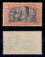 Colonie - Somalia - 1925 - 1,50 Rupie Su 5 Lire Anno Santo (66c) Con Tratto Tipografico A Destra (sulla Dentellatura) -  - Autres & Non Classés