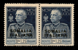 Colonie - Somalia - 1926 - 1,25 Lire Giubileo (72 Varietà + 72) - Seconda I Di Italia Rotta (manca Metà Superiore) In Co - Sonstige & Ohne Zuordnung