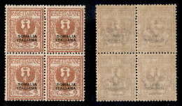 Colonie - Somalia - 1927 - 2 Cent Floreale (92) In Quartina - Gomma Integra (220+) - Autres & Non Classés
