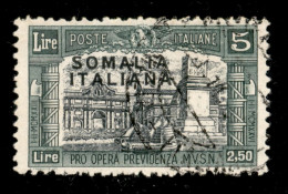 Colonie - Somalia - 1927 - 5 Lire Milizia (108) Usato - Sonstige & Ohne Zuordnung