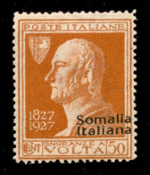 Colonie - Somalia - 1927 - 50 Cent Volta (110d) Con Soprastampa A Destra - Gomma Integra - Autres & Non Classés