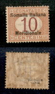 Colonie - Somalia - 1906 - 10 Cent (2) - Gomma Originale Con Invisibile Traccia Di Linguella (100+) - Sonstige & Ohne Zuordnung