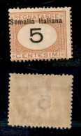 Colonie - Somalia - 1926 - 5 Cent (41 Varietà) - Dentellatura Verticale Spostata - Gomma Integra - Sonstige & Ohne Zuordnung