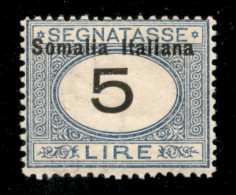 Colonie - Somalia - 1926 - 5 Lire Segnatasse (50) - Gomma Originale - Autres & Non Classés