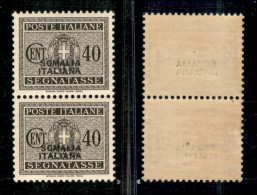 Colonie - Somalia - 1934 - 40 Cent (57) - Coppia Verticale - Gomma Integra (100) - Other & Unclassified