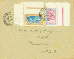 Madagascar YT N°159 167 Avec Bord De Feuille + Repère Couleur CAD Tananarive 27 11 37 - Lettres & Documents