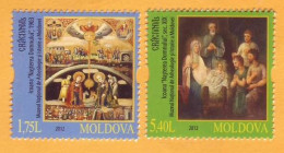 2012 Moldova Moldavie Moldau  Christmas. Icon. National Museum Of History And Archaeology.  2v Mint - Moldawien (Moldau)